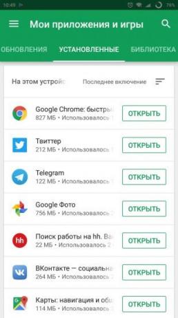 android google play: kasutamata rakendused