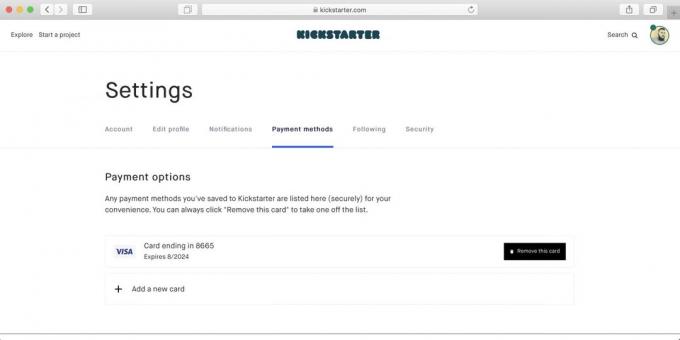 Kuidas osta Kickstarter: siis kaardi ilmub saadaolevate makseviiside