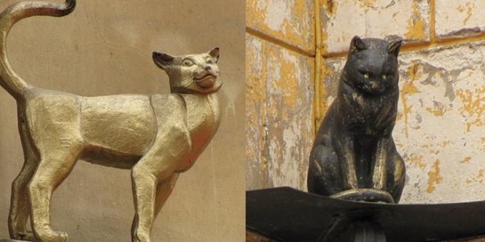 Monumendid Peterburi: Monument Eliisa kass ja kass Vasilisa