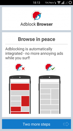 AdBlock Browser algus