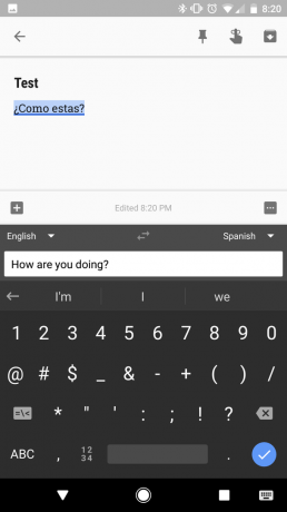 Gboard: näide tõlge