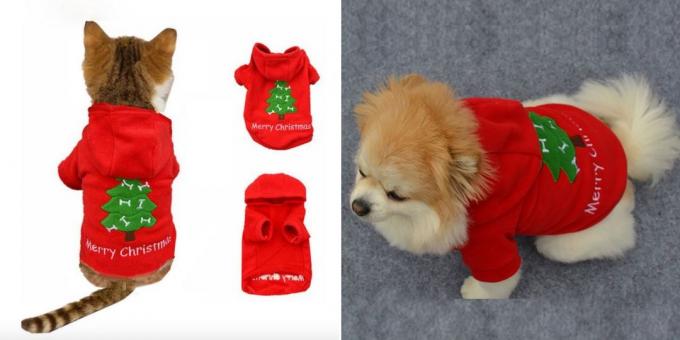 Christmas kostüümid koertele ja kassidele: punane jakk 