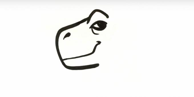 Kuidas joonistada dinosaurust: lisage suu