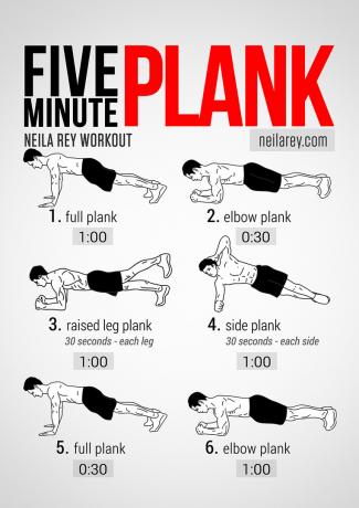 Viis minutit plank treening
