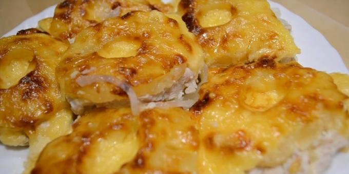 Kana ahju: Kanafilee ananassi ja juustuga