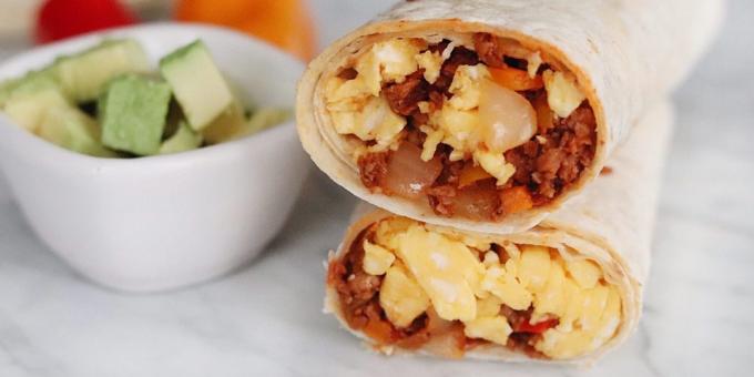 Burrito munapudruga ja chorrizo