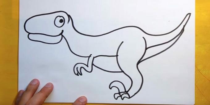 Joonista dinosauruse esikäpp ja kõht.