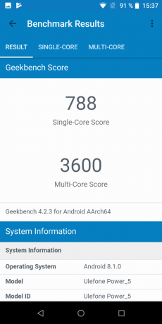 Ulefone Võimsus 5. GeekBench