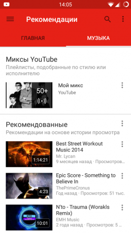 YouTube playlist valikut