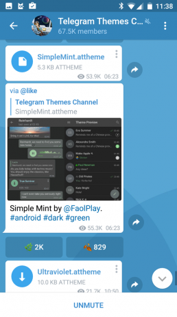 telegrammi android: Blue teema