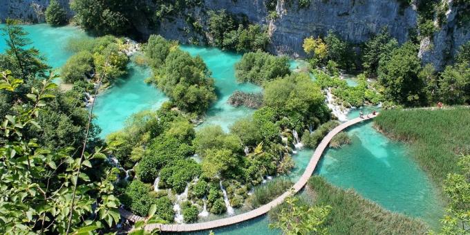 Kui minna Euroopas, National Park "Plitvice Lakes", Horvaatia