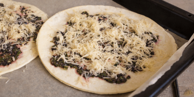 Tortilla pizza: toiduvalmistamine