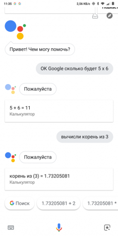 Google Now kalkulaator