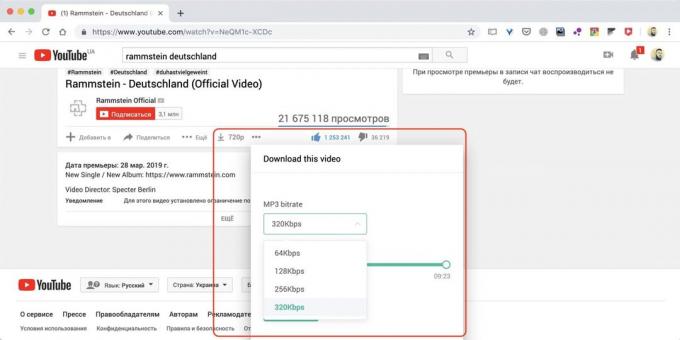 Kuidas alla laadida muusikat YouTube laiendamise YouTube Video Downloader