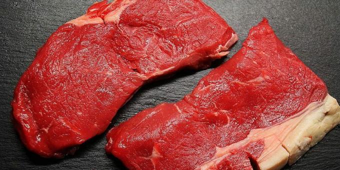 Millised toidud sisaldavad palju rauda: punane liha