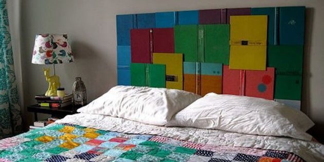värvi aktsente interjööri: voodi