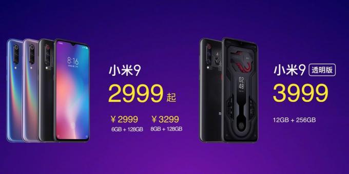Olemas Xiaomi Mi 9: Hinnad