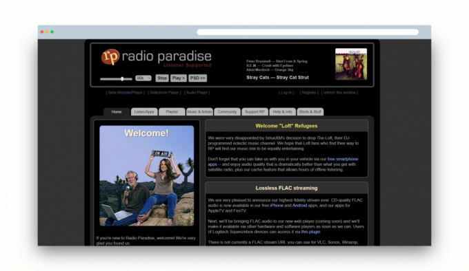 Muusika formaadis FLAC formaat: Radio Paradise
