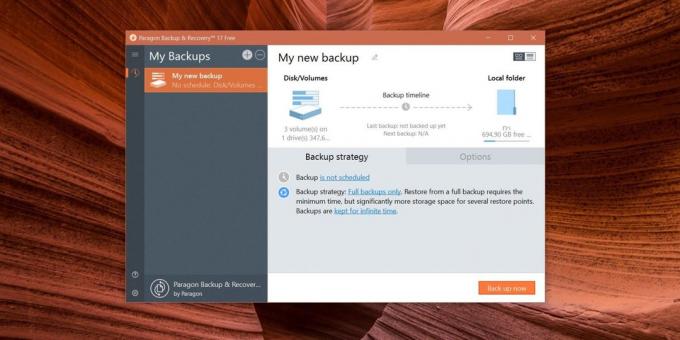 Taotlused backup: Paragon Backup & Recovery