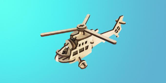Kokkupandavad helikopteri mudel