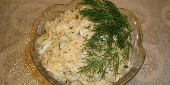 Artišokk retseptid: salat maapirni, juustu ja munade