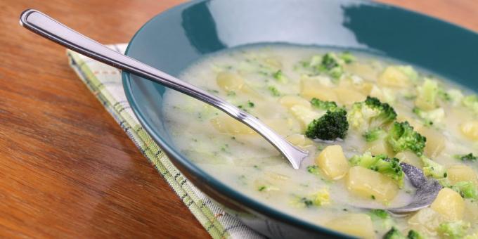 taimsed supid: supp brokkoli, kartul ja parmesani
