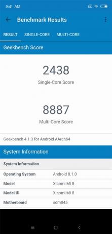 läbivaatamise Xiaomi Mi 8: GeekBench