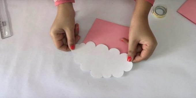 Sünnipäevakaardi oma kätega: liimi pilv