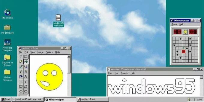 Windows 95 tabelis