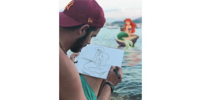 Disney iseloomu Ariel poose