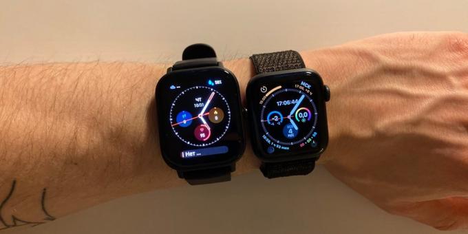 Amazfit GTS: Võrdlus Apple Watch