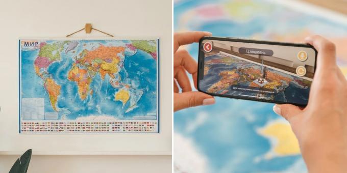 Kingitused lapsele 1. septembril: maailma seinakaart