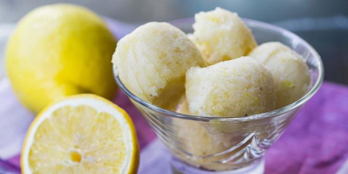 Nõud Lemon: Lemon ja banaan sorbee
