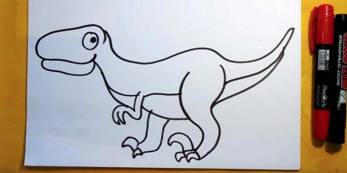Kuidas Velociraptorit joonistada