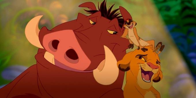 Cartoon "The Lion King": laul on tihedalt kootud narratiivi, ajendatud tegevuse, märgid näitavad