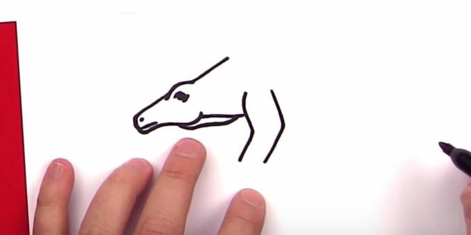 Stegosauruse joonistamine: lisage käpa osa