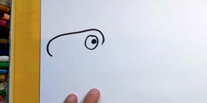 Kuidas joonistada dinosaurust: joonistage osa peast