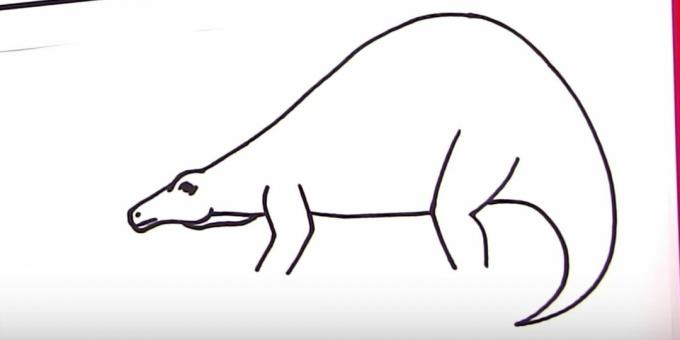 Stegosauruse joonistamine: lisage selg ja saba