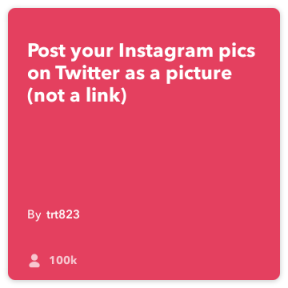 Kumulatiivne 5-IFTTT retsepte Instagram kasutajad