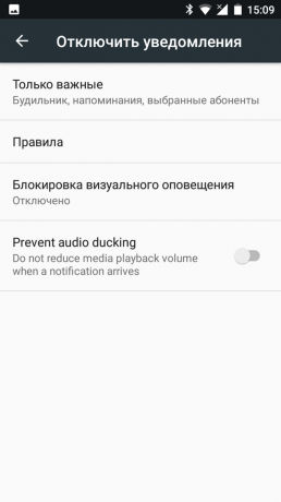 Android Pähklikompvek: Mode "Do Not Disturb"