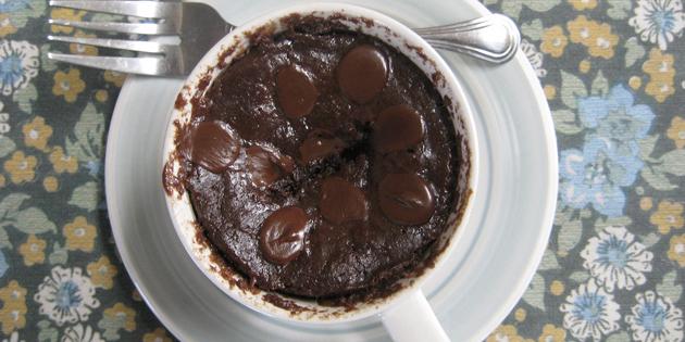 Retseptid kiire sööki: šokolaadi cupcake tass