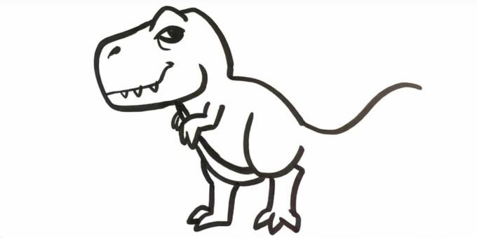 Türannosauruse joonistamine: joonistage tagumised jalad