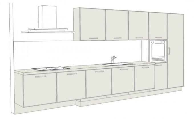 Kuidas valida köök: lineaarne köök