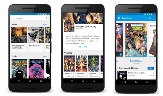 Google Play Books: Otsi lihtsustamise ja vaadata huvitav lugeja koomiksid