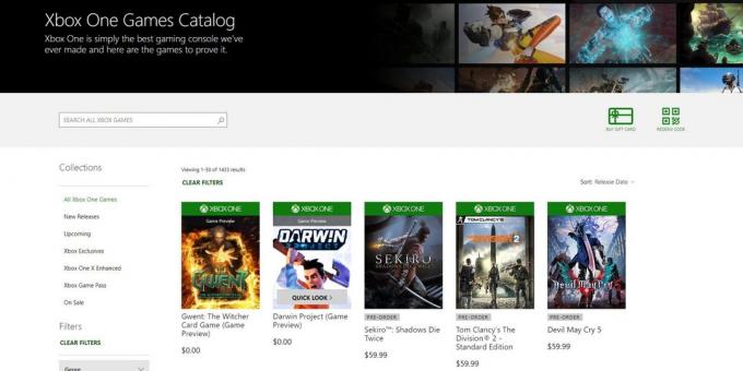 osta mänge: Xbox One Game Kataloog