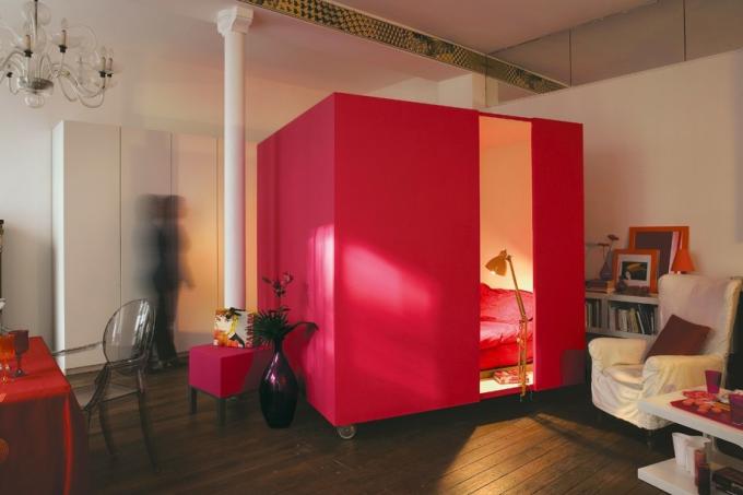 Design Studio korter: magamistuba-kuubik