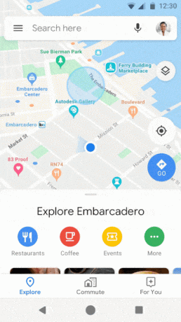 Inkognitorežiim «Google Maps»