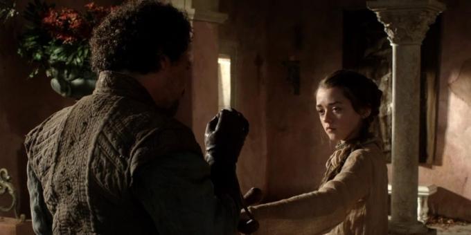 kangelased "Game of Thrones": Arya Stark, ja forelli Sirio