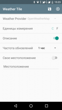 Ilm kiirseadete Tile - Tile ilm uue versiooni Android