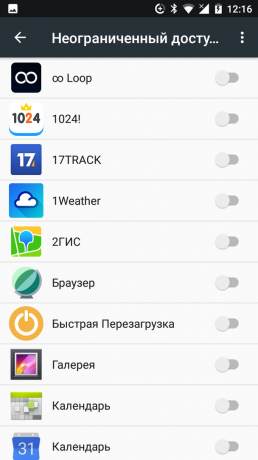 Android Pähklikompvek: andmed kokkuhoiu režiimi